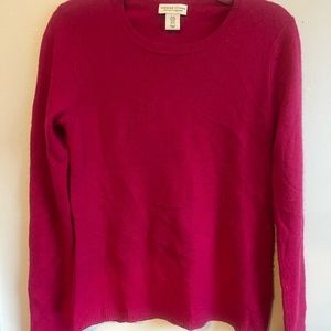 Adrienne Vittadini 2-PLY 100% Cashmere Lightweight Tunic Sweater Size Medium